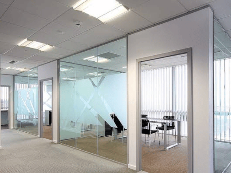 Modern completed interior with gypsum board decoration